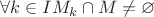 $\forall k \in I M_k \cap M \neq \varnothing$