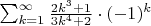 $\sum_{k=1}^{\infty} \frac{2k^3+1}{3k^4+2} \cdot (-1)^k$