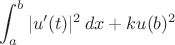 $$\int_a^b |u'(t)|^2\,dx + ku(b)^2$$