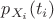 $p_{X_i}(t_i)$