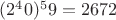 $(2^40) ^59 = 2672$