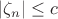 $|\zeta_n|\leq c$