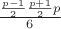 $\frac{\frac{p-1}{2}\frac{p+1}{2}p}{6}$