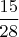 $\dfrac{15}{28}$