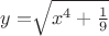 $y=\sqrt[]{x^4+\frac{1}{9}}$