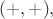 $(+,+),$