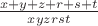 $\frac{x+y+z+r+s+t}{xyzrst}$