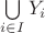 $\bigcup\limits_{i \in I}^{}Y_i$