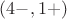 $(4-,1+)$