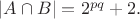 $|A \cap B|=2^{pq}+2.$ $|A \cap B|=2^{pq}+2.$