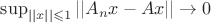 $\sup_{||x|| \leqslant 1} || A_n x - A x|| \to 0$