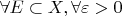\forall E \subset X, \forall \varepsilon>0