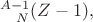 ${}^{\hphantom{N}\llap{\(\scriptstyle A-1\)}}_N(Z-1),$