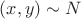 $(x,y)\sim N$