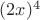$(2x)^4$