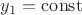 $y_{1}= \operatorname{const}$