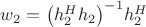 $\[{w_2} = {\left( {h_2^H{h_2}} \right)^{ - 1}}h_2^H\]$