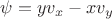 $\psi=yv_x-xv_y$