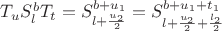 $T_{u} S^b_l T_{t}=S^{b+u_1}_{l+\frac{u_2}{2}}=S^{b+u_1+t_1}_{l+\frac{u_2}{2}+\frac{l_2}{2}} $