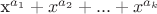 x^{a_1}+x^{a_2}+...+x^{a_k}
