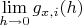 $\lim\limits_{h\to 0}g_{x,i}(h)$