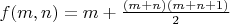 $f(m, n) = m + \frac{(m+n)(m+n+1)}2$