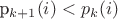 p_{k+1}(i)<p_k(i)