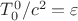 $T_{0}^0/c^2=\varepsilon$
