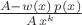 $\frac{A-w(x)\,p(x)}{A\,x^k}$