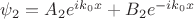 $\psi _2 = A _2e^{ i  k _0 x}+B _2 e^{ - {i k _0 x}}$