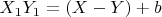 $X_1   Y_1 = (X-Y) + b$
