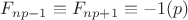 $F_{np-1} \equiv F_{np+1} \equiv -1 (p)$