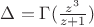 $\Delta=\Gamma(\frac {z^3} {z+1})$