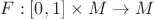 $F:[0,1]\times M\to M$