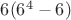 $6(6^4-6)$