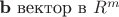 $\textbf{b}$ вектор в $\mathds{R}^m$