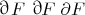 $$\rotatebox{20}{$\partial$}F \; \rotatebox{20}{$\partial$}\! F \; \partial F$$