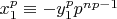 $x_1^p \equiv -y_1^p p^{np-1}$