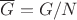 $\overline G=G/N$