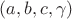 $(a,b,c,\gamma)$ $(a,b,c,\gamma)$