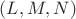 $(L,M,N)$