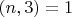 $(n,3) = 1$