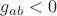 $g_{ab}<0$