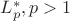 $L_p^{*}, p>1$