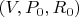 $(V,P_0,R_0)$