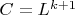 $C=L^{k+1}$