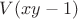 $V(xy-1)$
