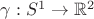 $\gamma: S^1 \to \mathbb R^2$ $\gamma: S^1 \to \mathbb R^2$