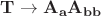 $\mathbf{T} \to \mathbf{A_{a}}\mathbf{A_{bb}}$