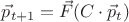 $\vec p_{t+1} = \vec F(C\cdot \vec p_t)$